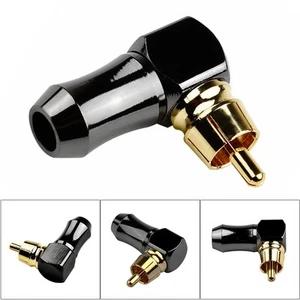 Compact For RCA Right Angle Male Audio Connector for Soldering Projects - Afbeelding 1 van 12
