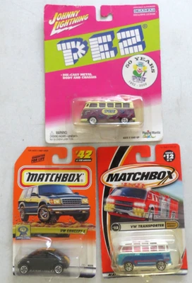Lot 3 VW Matchbox 1960s Volkswagen  Van bug 1:64 Sealed cards Johnny Lightning - Image 1 of 4