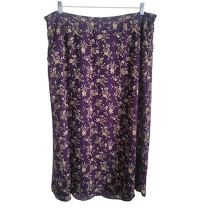 Lane Bryant dunkel Blumen Midirock Damengröße 18/20 lila Whimsigoth Fee - Bild 1 von 8