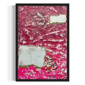 Original Framed Mixed Media Modern Art Collage Painting 12x18 "Ballet" - Picture 1 of 6