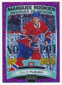 Cale Fleury 2019-20 O-Pee-Chee Platinum Violet Pixels /399 RC #158 Canadiens - Bild 1 von 2