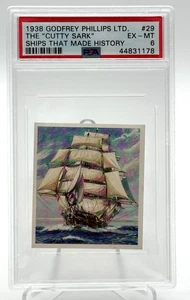 Cutty Sark 1938 Godfrey Phillips PSA EX-MT 6 #29 Tobacco Card - Picture 1 of 5