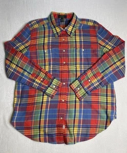 Neu mit Etikett LRL Ralph Lauren langärmliges Oxford-Hemd klassischer Passform hell kariert für Herren XL - Bild 1 von 11