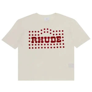 Rhude Flocked Burnout Tee 'Vintage White' - Picture 1 of 4