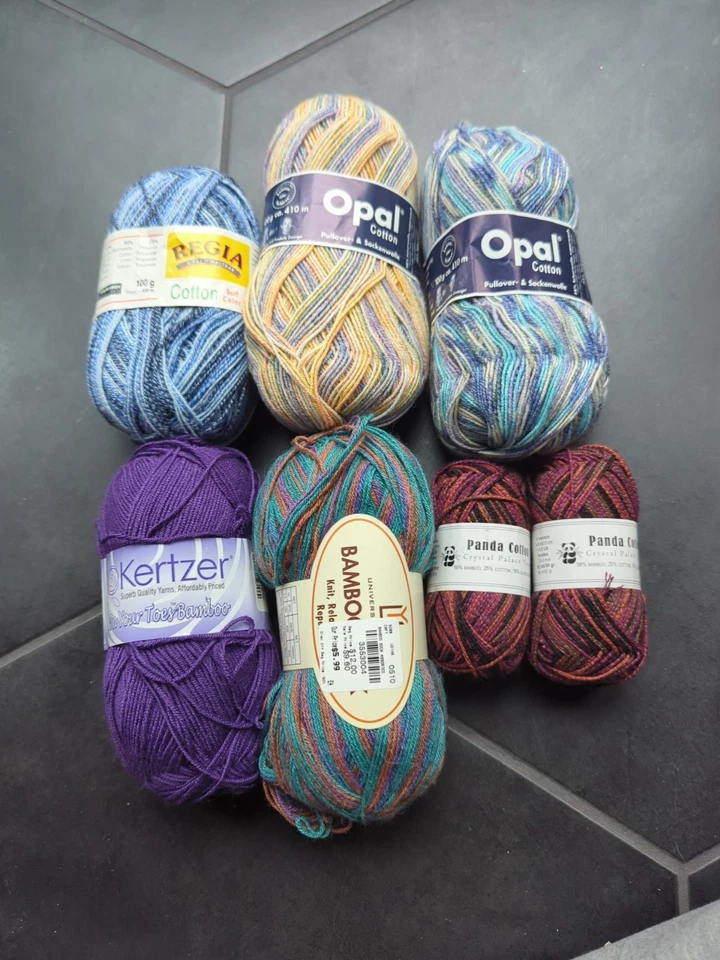 Juego de 2 y 4 otros hilos de calcetín de algodón ópalo mezclas de bambú y algodón  Foto 1 de 4