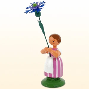 WEHA Blumenkind Wiesenblumenmädchen mit Kornblume ca. 11cm, 1014 vom Fachhändler - Bild 1 von 3