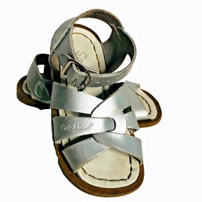 Salt Water Sandals Sun-Glo Toddler Size 6 Silver 1990s US Pre-owned - Image 1 of 4