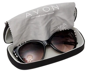 AVON Ladies Sunglasses Swarovski Elements Frame Detailing Tinted UV400 Lens Case - Picture 1 of 14