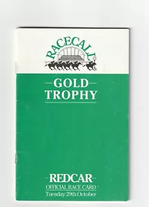 Redcar Race Card 29th October 1991 - Picture 1 of 1