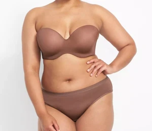Lane Bryant CACIQUE Silky No Show Hipster Panties BROWN BRONZE PLUS 22/24 3X NWT - Picture 1 of 4