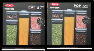 OXO Good Grips 10 pezzi Pop Contenitore Set Pulsante Guarnizione Ermetica Due Confezioni! - Foto 1 di 6