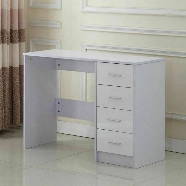 Homcom 02-0704 High Gloss 4 Drawer Vanity Dressing Table - White