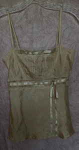 Doki Geki 100% Seide einfarbig champagner Camisole Gr. M (XS) - Bild 1 von 7