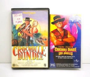 Crocodile Dundee and Los Angeles VHS Bundle Of 2 - Picture 1 of 12