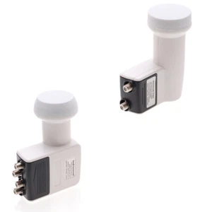 Universal Dual Quad LNB Ku Band 0.3dB FTA Satellite Dish LNBF Linear Polarized - Picture 1 of 11