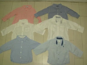 Lot de 6 Chemises manches longues bébé garçon 12mois 74cm - Imagen 1 de 2