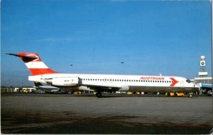 Vintage postcard- Austrian Airlines MD-87 OE-LMK @ Munich Riem 1988 - Picture 1 of 2