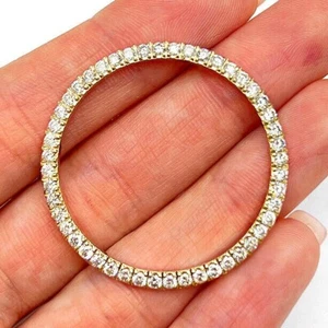 Natural Diamond 10K Yellow Gold Bezel Rolex Datejust Watch 26mm 31mm 34mm 36mm - Picture 1 of 13