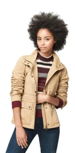 Aeropostale Aero leichter Damenparka Utility Militär hellbraun khaki Jacke neu mit Etikett - Bild 1 von 4