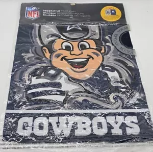 Dallas Cowboys 2 Sided 12 x 18 In Decorative Team Flag Suede GDN Justin Pattern - Picture 1 of 7