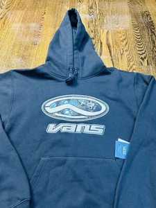 $90 Vans Classic Hoodie Black Men’s Small Galaxy Foam Logo Circle Embroidered - Picture 1 of 5