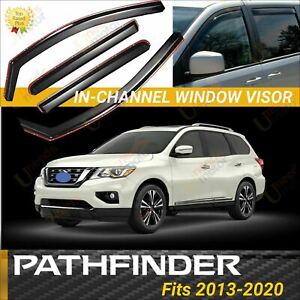 Fits Nissan Pathfinder 13-20 In-Channel Vent Window Visors Rain Guard Deflectors