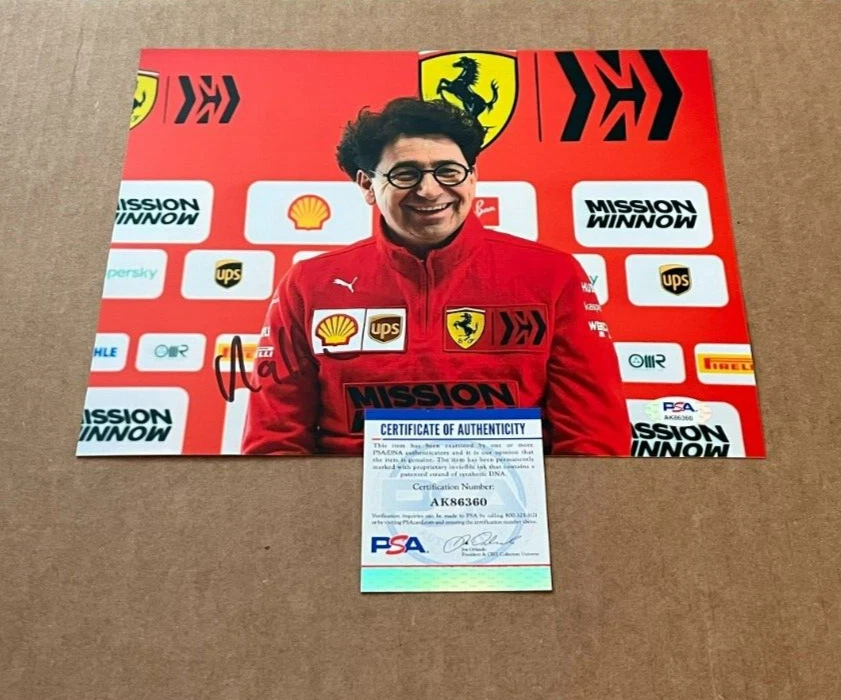 MATTIA BINOTTO SIGNED SCUDERIA FERRARI FORMULA 1 8X10 PHOTO PSA/DNA CERTIFIED - Image 1 of 1