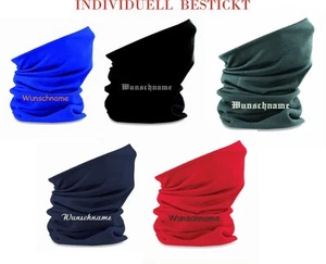 Schlauchschal  BESTICKT mit Namen Multifunktionstuch individuell Motorrad Morf - Bild 1 von 8