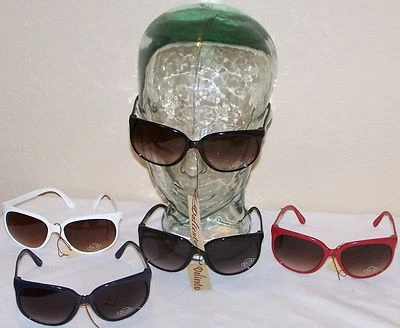 Vintage Sophia Sunglasses plastic frames 100UV assorted black red white blue - Image 1 of 4