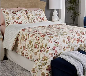 Home Reflection Rvrsble Jacobean Floral Comforter Set-Full-Warm Floral-H447566 - Picture 1 of 2