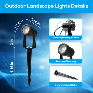 4 Pack Garden Waterproof Outdoor Landscape Led Pathway Yard Low Voltage - Picture 1 of 12