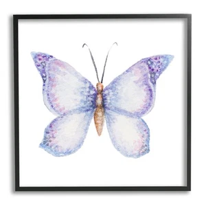 Stupell Lovely Purple Butterfly Wings Animal Insect Painting Framed Wall Art, - Picture 1 of 5