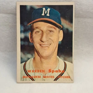 1957 Topps #90 Warren Spahn BRAVES Excellent HOF - Picture 1 of 9