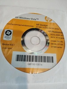 CD Drivers for HP Deskjet Printer D1300, D2300, D4100 Series For Windows Vista - Picture 1 of 3