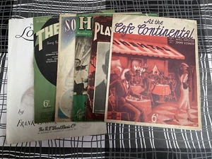 Job lot x 6 old sheet music - Picture 1 of 7