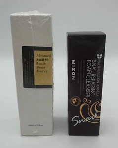 Mizon Snail Repairing Foam Cleanser, Advanced Snail 96 Mucin Power Essence - Picture 1 of 3