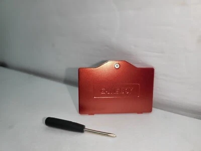 CLASSICGAMESOURCE NEW DARK RED Game boy Advance SP Battery Cover W/logo + Screw / Screwdriver #A7