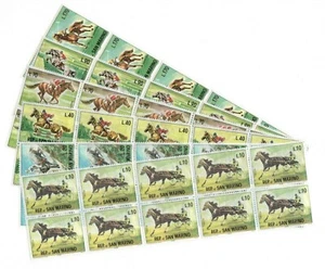 s27664) DEALER STOCK SAN MARINO 1966 MNH** Horses Cavalli 6v (X10 SETS) - Foto 1 di 1