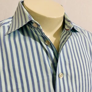 ETON Ganghester Contemporary Men's Shirt 41/16 Long Sleeves Striped Button Front - Picture 1 of 10