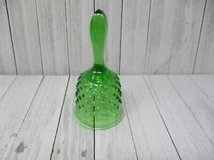 Vintage Fenton Art Glass Hobnail Emerald Green Bell - Picture 1 of 7
