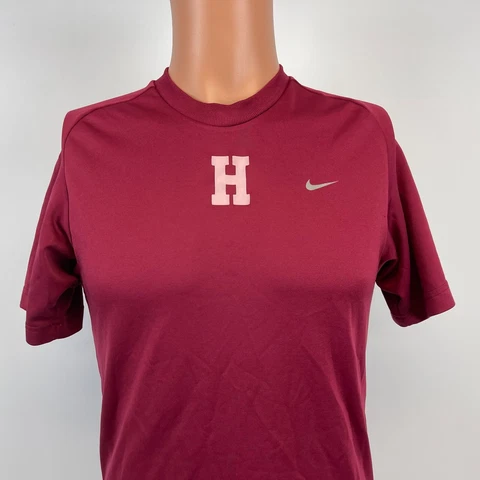 Nike Harvard Crimson Performance Fit Dry T Shirt NCAA Ivy League College Size S Cover