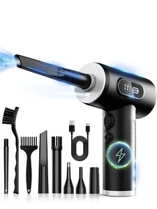 Compressed Air Duster-3 Gear Adjustable 100000RPM Electric Air Duster with LED  - Picture 1 of 3