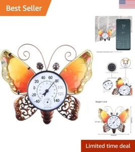 Premium Wall-Mounted Thermometer: Stylish Butterfly Design, No Battery Required - Picture 1 of 18