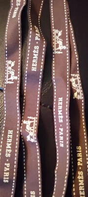 Auténtica cinta de embalaje marrón Hermes, 70 pulgadas de largo para envolver regalos Foto 1 de 2