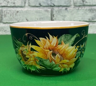 "Cuenco de helado de 5"" certificado International Nancy Mink Sunflower Fields" Foto 1 de 4