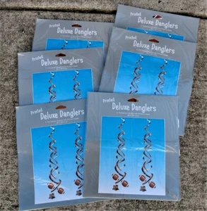 Football Party Ceiling Foil Danglers Sports Bar  Decorations Man Cave 12 pc - Picture 1 of 7