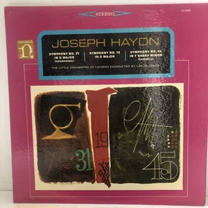 VINYL RECORD ALBUM JOSEPH HAYDN SYMPHONY 31, 19, 45, H-71031 JONES - Picture 1 of 3
