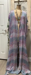 Aratta Silent Journey Silk Kimono Open Front Sleeveless Duster - Picture 1 of 17
