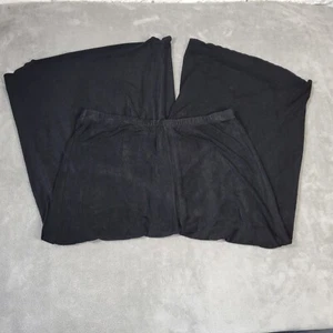 Pantalones para mujer Nicole Marie extra grandes tejidos de viaje gaucho pierna ancha negros - Imagen 1 de 7
