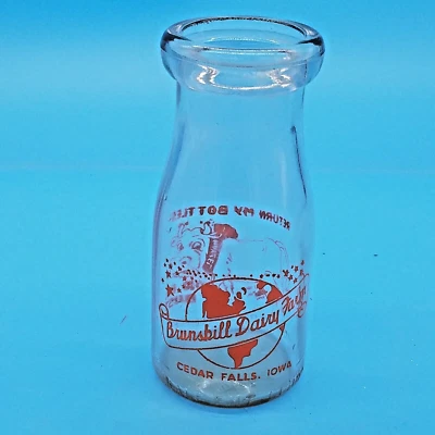 VTG. Half pint brunsbill dairy farm Cedar Falls IA return my bottle or I'll Bust - Image 1 of 4
